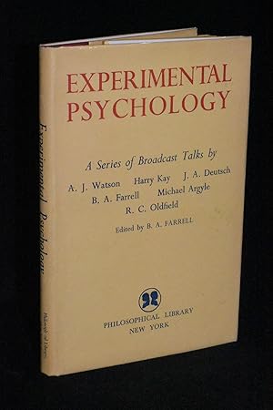 Imagen del vendedor de Experimental Psychology: A Series of Broadcast Talks on Recent Research a la venta por Books by White/Walnut Valley Books