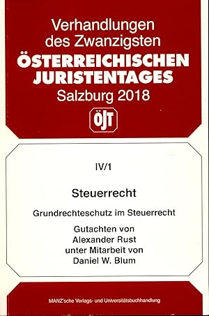 Seller image for Grundrechteschutz im Steuerrecht IV/1 Abteilung Steuerrecht for sale by avelibro OHG
