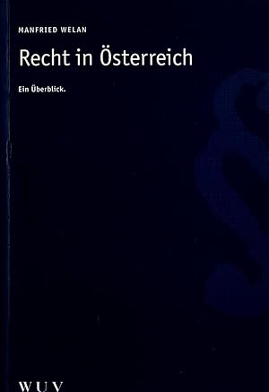 Bild des Verkufers fr Recht in sterreich: Ein berblick zum Verkauf von avelibro OHG