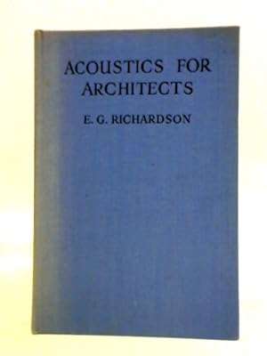 Bild des Verkufers fr Acoustics for Architects zum Verkauf von World of Rare Books