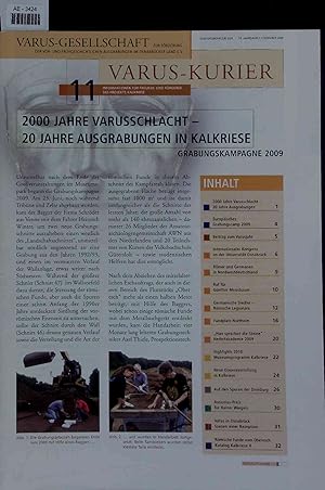 Image du vendeur pour 2000 Jahre Varusschlacht - 20 Jahre Ausgrabungen in Kalkriese. Varus-Kurier 11 mis en vente par Antiquariat Bookfarm