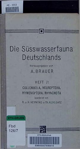 Imagen del vendedor de Die Ssswasserfauna Deutschlands. Heft 7 a la venta por Antiquariat Bookfarm