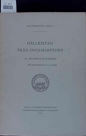 Imagen del vendedor de Hllkistan Frn Ingemarstorp I Vstergtland. Antikvariskt arkiv 1. a la venta por Antiquariat Bookfarm