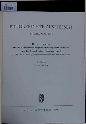 Bild des Verkufers fr Fundberichte aus Hessen. 1. Jahrgang zum Verkauf von Antiquariat Bookfarm
