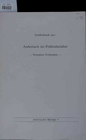 Bild des Verkufers fr Sonderdruck aus: Andernach im Frhmittelalter. Andernacher Beitrge 3. zum Verkauf von Antiquariat Bookfarm
