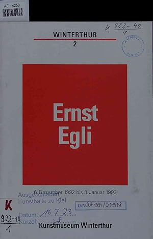 Immagine del venditore per Ernst Egli. Winterthur 2. venduto da Antiquariat Bookfarm