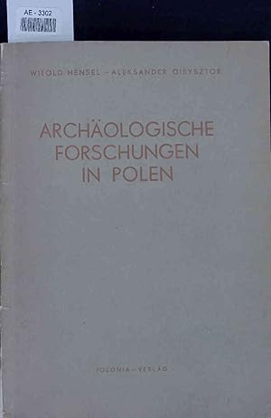 Image du vendeur pour Archologische Forschungen in Polen. mis en vente par Antiquariat Bookfarm