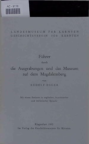 Seller image for Fhrer durch die Ausgrabungen und das Museum auf dem Magdalensberg. for sale by Antiquariat Bookfarm