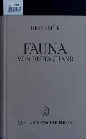 Bild des Verkufers fr Fauna von Deutschland. 8., verbesserte und erweiterte Auflage zum Verkauf von Antiquariat Bookfarm