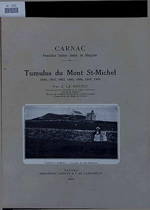 Seller image for Carnac. Fouilles faites dans la Region. for sale by Antiquariat Bookfarm