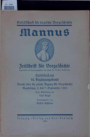 Seller image for Mannus Zeitschrift fr Deutsche Vorgeschichte. Sonderdruck aus Mannus, VII. Erg. -Bd. for sale by Antiquariat Bookfarm