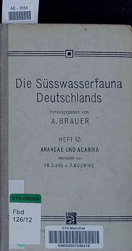 Bild des Verkufers fr Die Ssswasserfauna Deutschlands. Heft 12 zum Verkauf von Antiquariat Bookfarm
