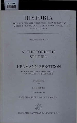 Immagine del venditore per Althistorische Studien. Hermann Bengtsib. Heft 40 venduto da Antiquariat Bookfarm