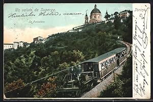Ansichtskarte Torino, Superga, La Funicolare, Bergbahn