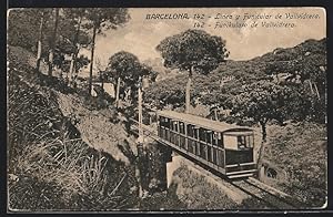 Ansichtskarte Barcelona, Linea y Funicular de Vallvidrera, Bergbahn