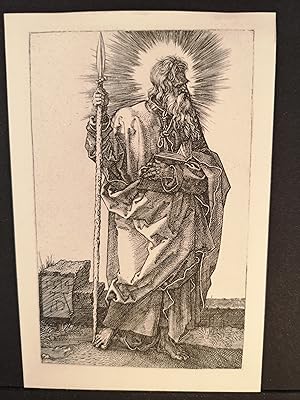 Image du vendeur pour Holzstich um 1900. Der Apostel Thomas. 1514. mis en vente par ANTIQUARIAT Franke BRUDDENBOOKS