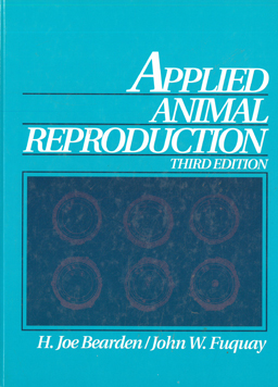 Imagen del vendedor de Applied Animal Reproduction. Third Edition. a la venta por Eaglestones