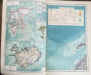 Världsatlas. En skildring av jorden och stjärnhimlen i kartor, ord och bilder. Mit 50 doppelblgr....