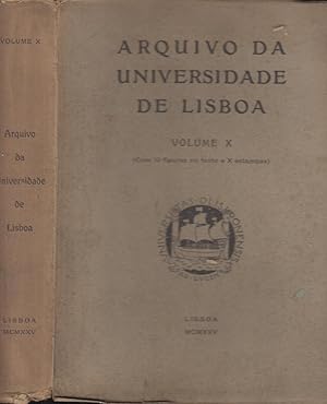 Seller image for Arquivo da Universidade de Lisboa. - Volume X (Com 19 figuras no texto e X estampas). for sale by PRISCA