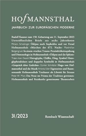 Bild des Verkufers fr Hofmannsthal zum Verkauf von Rheinberg-Buch Andreas Meier eK