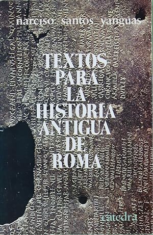 Imagen del vendedor de Textos para la historia antigua de Roma a la venta por Librera Alonso Quijano
