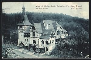 Ansichtskarte Aachen, Hotel-Restaurant Waldschlösschen Fr. L. Scheufen, Forsthaus Siegel
