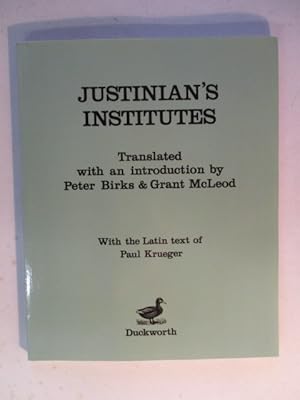 Immagine del venditore per Justinian's Institutes venduto da GREENSLEEVES BOOKS