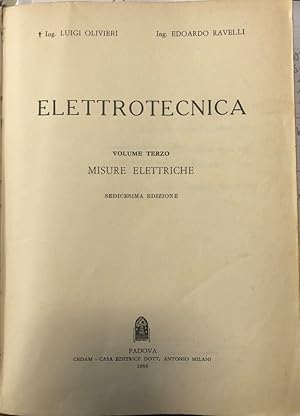 Imagen del vendedor de Elettrotecnica Vol. III Misure Elettriche a la venta por librisaggi