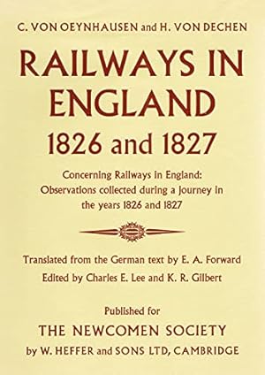 Seller image for RAILWAYS IN ENGLAND, 1826 AND 1827 for sale by WeBuyBooks