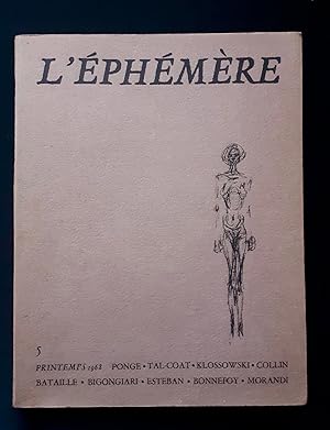 Seller image for L'Ephmre N5. for sale by Le Livre  Venir