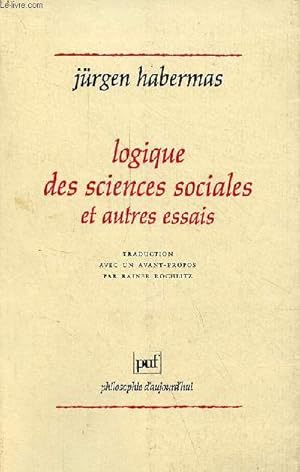 Bild des Verkufers fr Logique des sciences sociales et autres essais - Collection philosophie d'aujourd'hui. zum Verkauf von Le-Livre