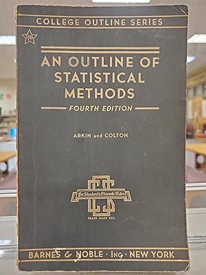 Imagen del vendedor de An Outline of Statistical Methods a la venta por Friends of the Waynesboro Library