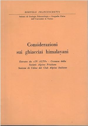 Seller image for Considerazioni sui ghiacciai himalayani for sale by Books di Andrea Mancini