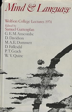 Seller image for Mind & Language Wolfson College Lectures 1974 for sale by Walden Books