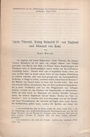 Immagine del venditore per Lucia Visconti, Knig Heinrich IV. von England und Edmund von Kent. venduto da PRISCA