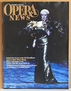 Bild des Verkufers fr Opera News Magazine December 8, 1990 Volume 55 Number 6 zum Verkauf von Argyl Houser, Bookseller