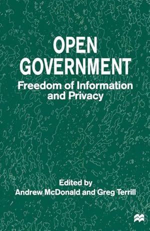 Seller image for Open Government for sale by BuchWeltWeit Ludwig Meier e.K.