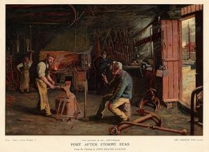 Sailor and Blacksmith in a Marine Workshop, 1902 Nautical Print