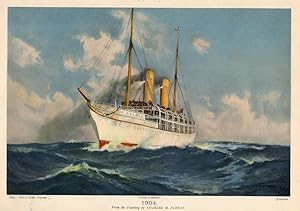 British Steamship,after Charles M. Padday,1904 Chromolithograph