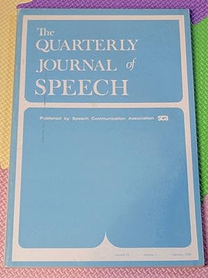 Seller image for The Quarterly Journal Of Speech Volume 75 Number 1 February 1989 for sale by Earthlight Books
