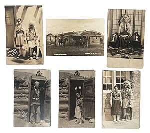 Archive of 6 Native American Real Photo Postcards