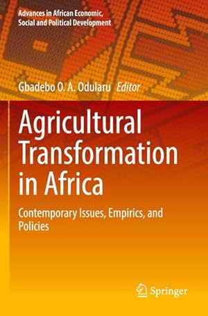 Bild des Verkufers fr Agricultural Transformation in Africa : Contemporary Issues, Empirics, and Policies zum Verkauf von AHA-BUCH GmbH