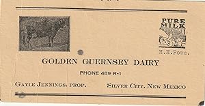 Silver City, New Mexico 1930's DAIRY MILK INK BLOTTER