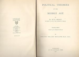 Imagen del vendedor de Political Theories of the Middle Age a la venta por Badger Books