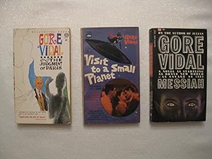 Bild des Verkufers fr Gore Vidal Three (3) Paperback Book Lot, including: The Judgment of Paris; Visit to a Small Planet, and; Messiah zum Verkauf von Clarkean Books