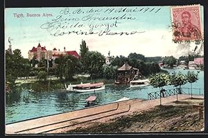 Postcard Tigre, Teilansicht über den Fluss gesehen