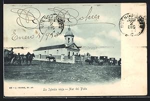 Postcard Mar del Plata, La Iglesia vieja