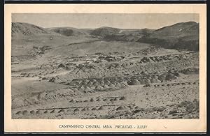 Postcard Jujuy, Campamento Central Mina Pirquitas, 1. Exposicion Industrial Minera 1944 Buenos Aires