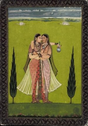 Ansichtskarte / Postkarte Indien, Freundinnen, 18. Jahrhundert