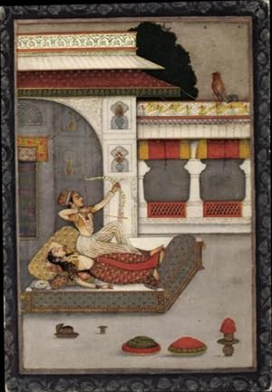 Ansichtskarte / Postkarte Indien, Hahnenschrei, Rati und Kamadeva, 18. Jahrhundert